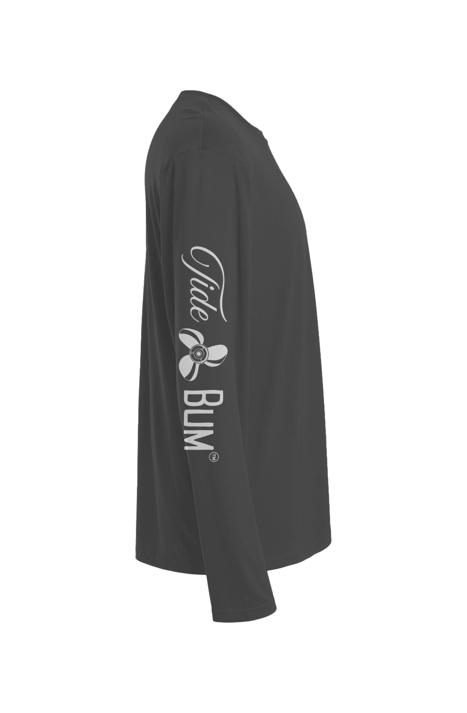 TideBum GreyLogo BeachedBoat Sport Tek Long Sleeve Tee