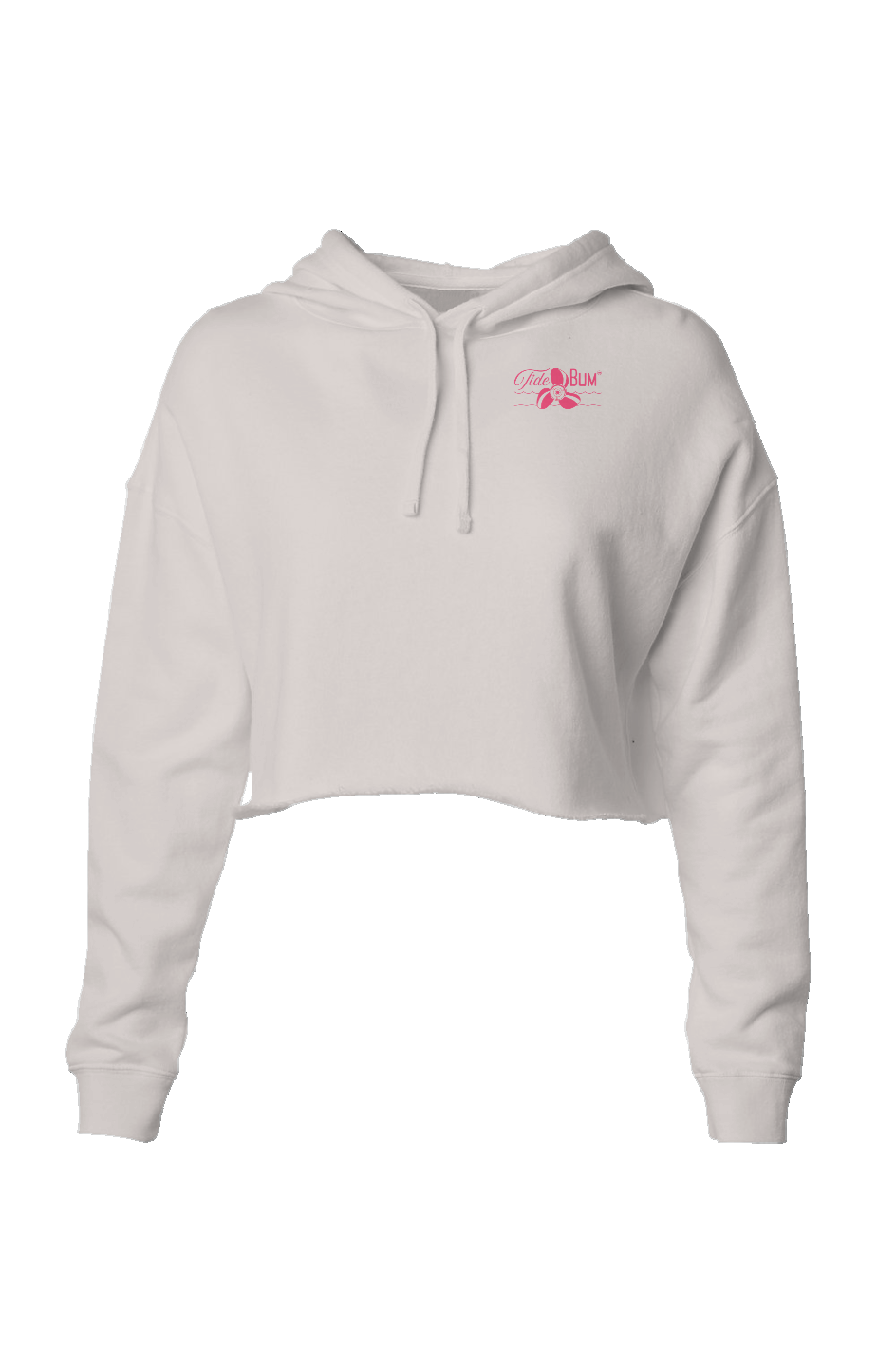 TideBum PinkLogo Bridge Lightweight Crop Hoodie