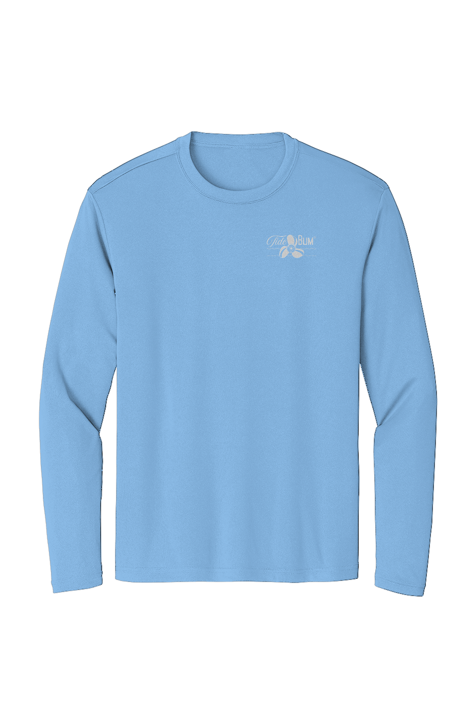 TideBum Grey Logo God Beached Boat Sport Tek Long Sleeve Tee