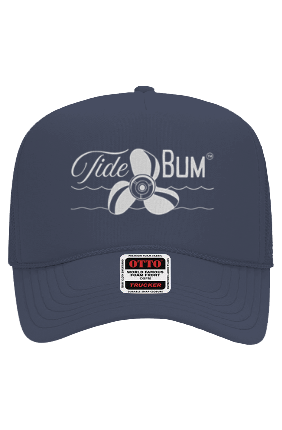 TideBum GreyLogo Otto 5 Panel Mesh Trucker