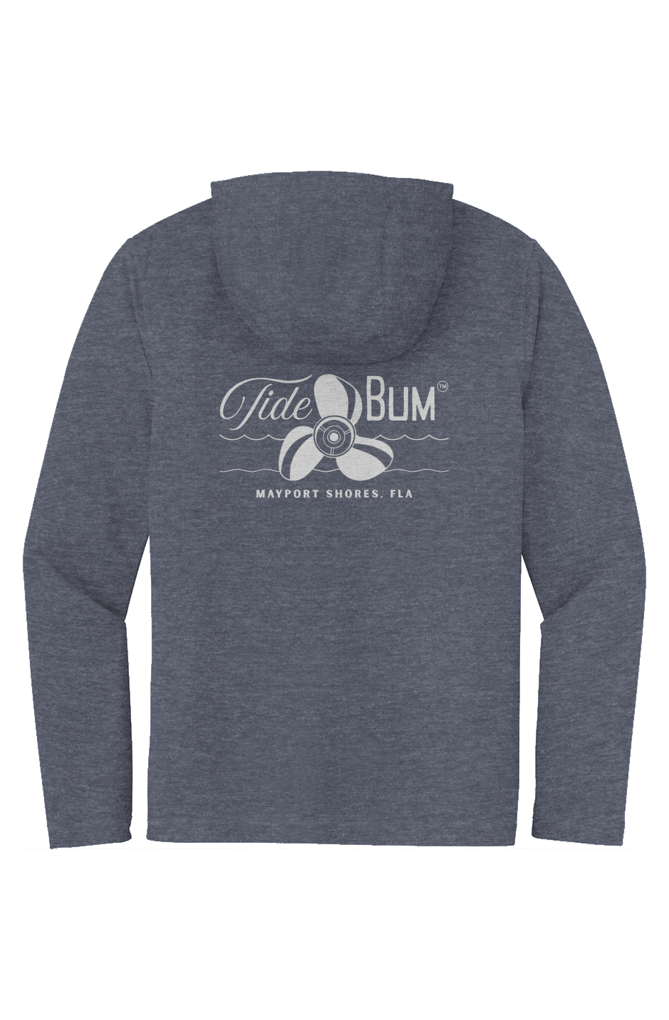 TideBum Mayport GreyLogo Sport Tek Long Sleeve Hoodie
