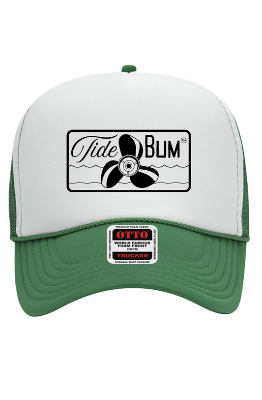 TideBum Otto White Foam Front 5 Panel Trucker Hat