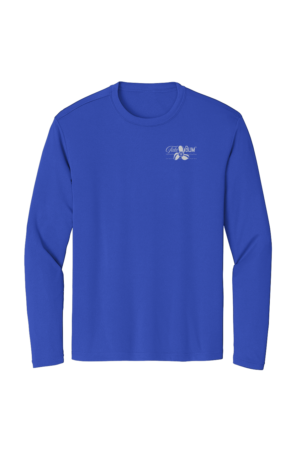 TideBum GreyLogo Boat Sport Tek Long Sleeve Tee