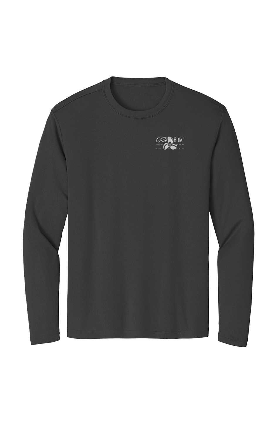 TideBum GreyLogo BeachedBoat Sport Tek Long Sleeve Tee