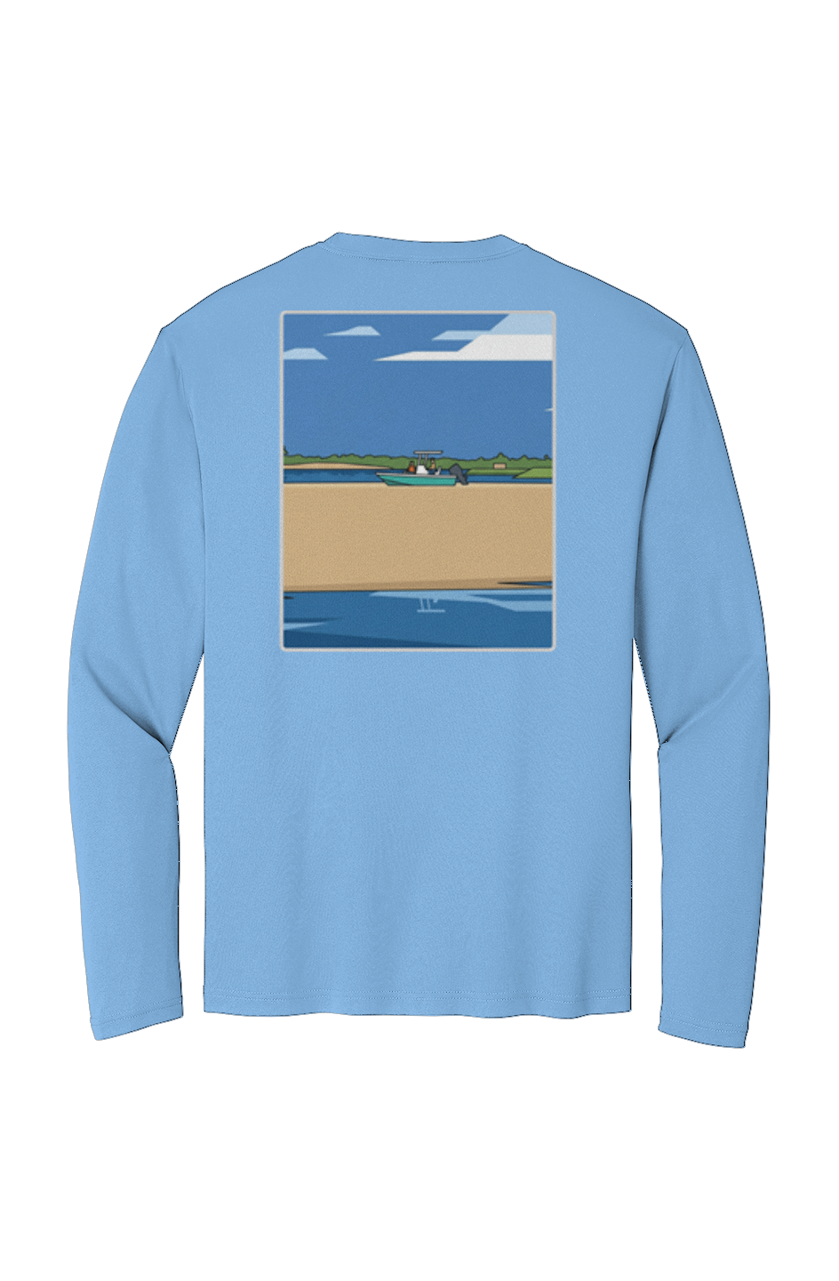 TideBum GreyLogo BeachedBoat Sport Tek Long Sleeve Tee