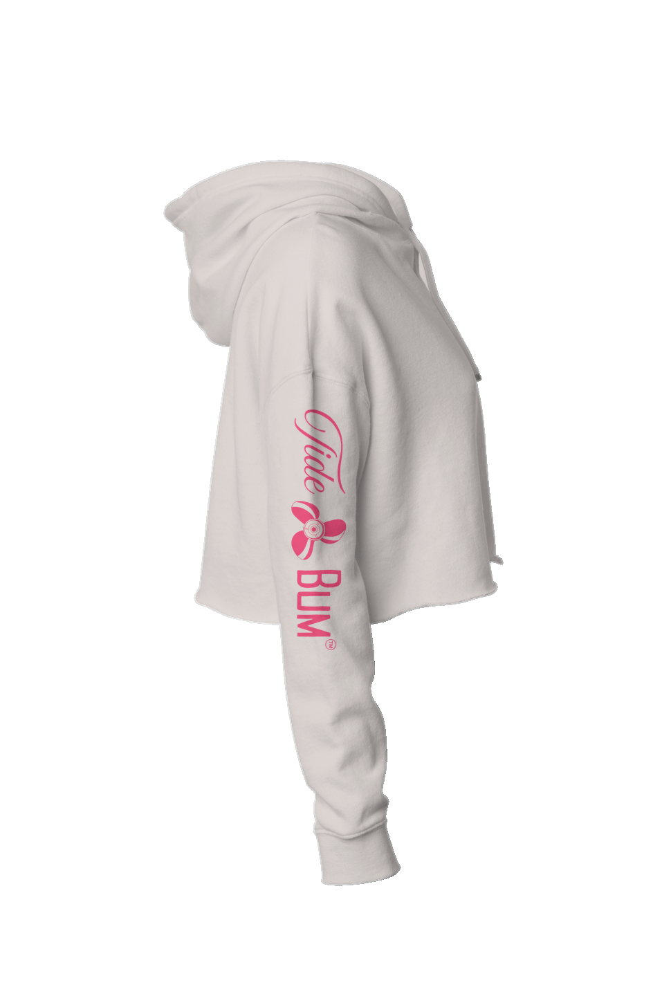 TideBum PinkLogo Bridge Lightweight Crop Hoodie