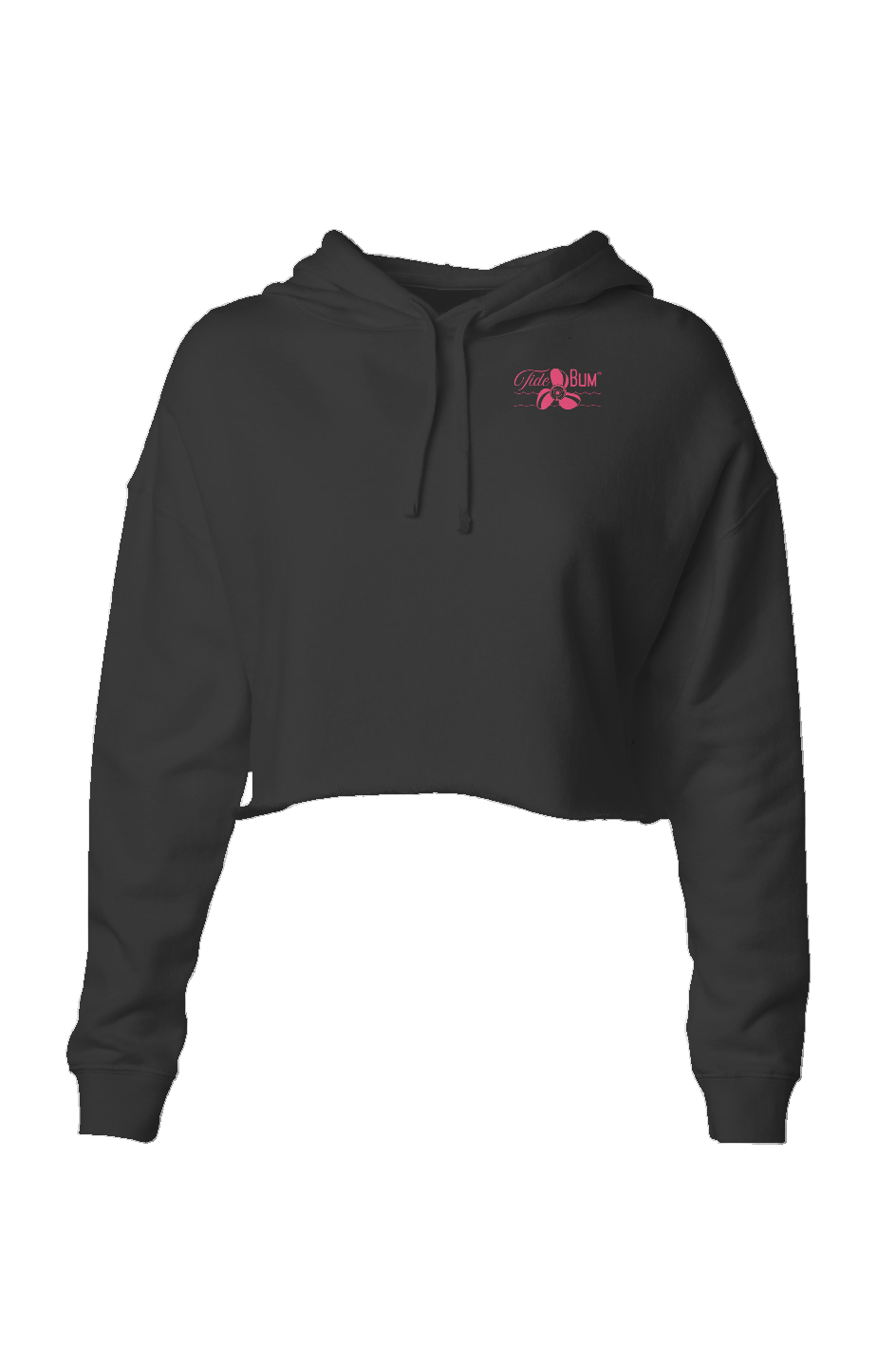 TideBum PinkLogo Bridge Lightweight Crop Hoodie