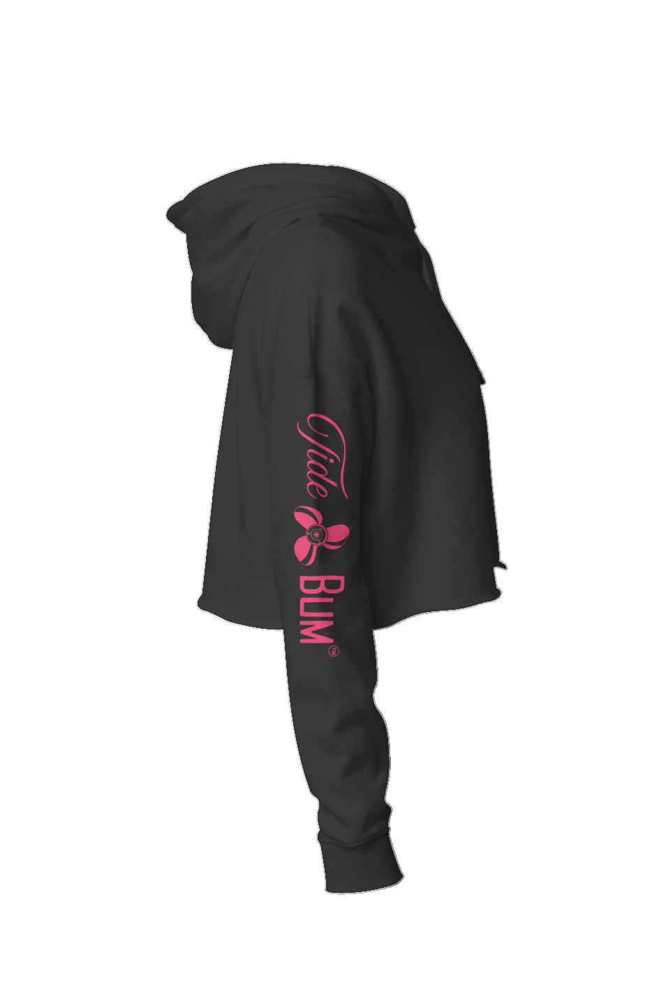 TideBum PinkLogo Bridge Lightweight Crop Hoodie