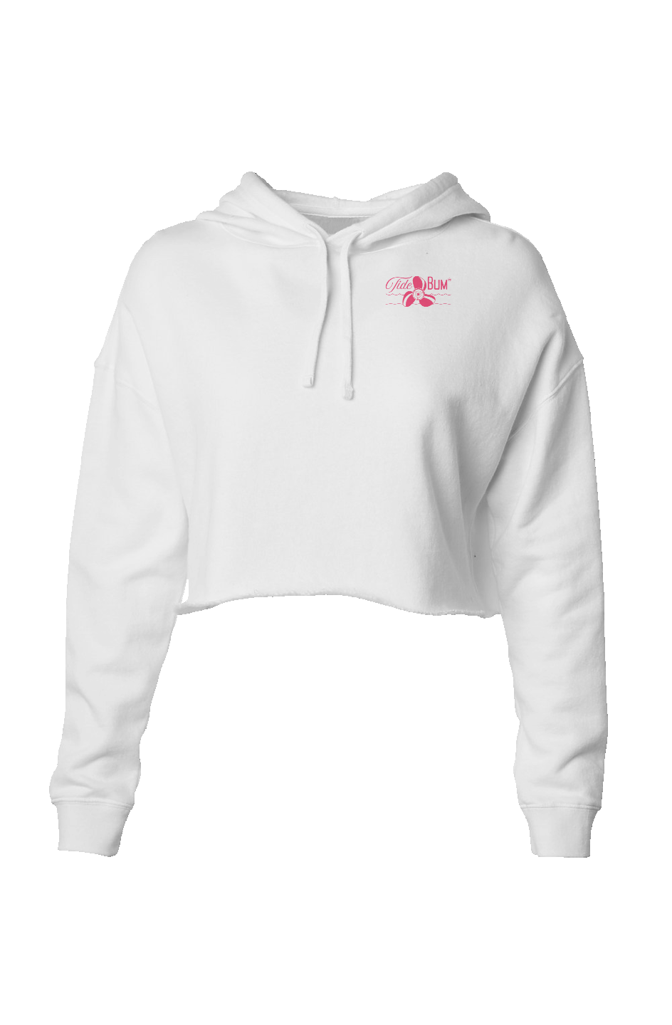 TideBum PinkLogo Bridge Lightweight Crop Hoodie