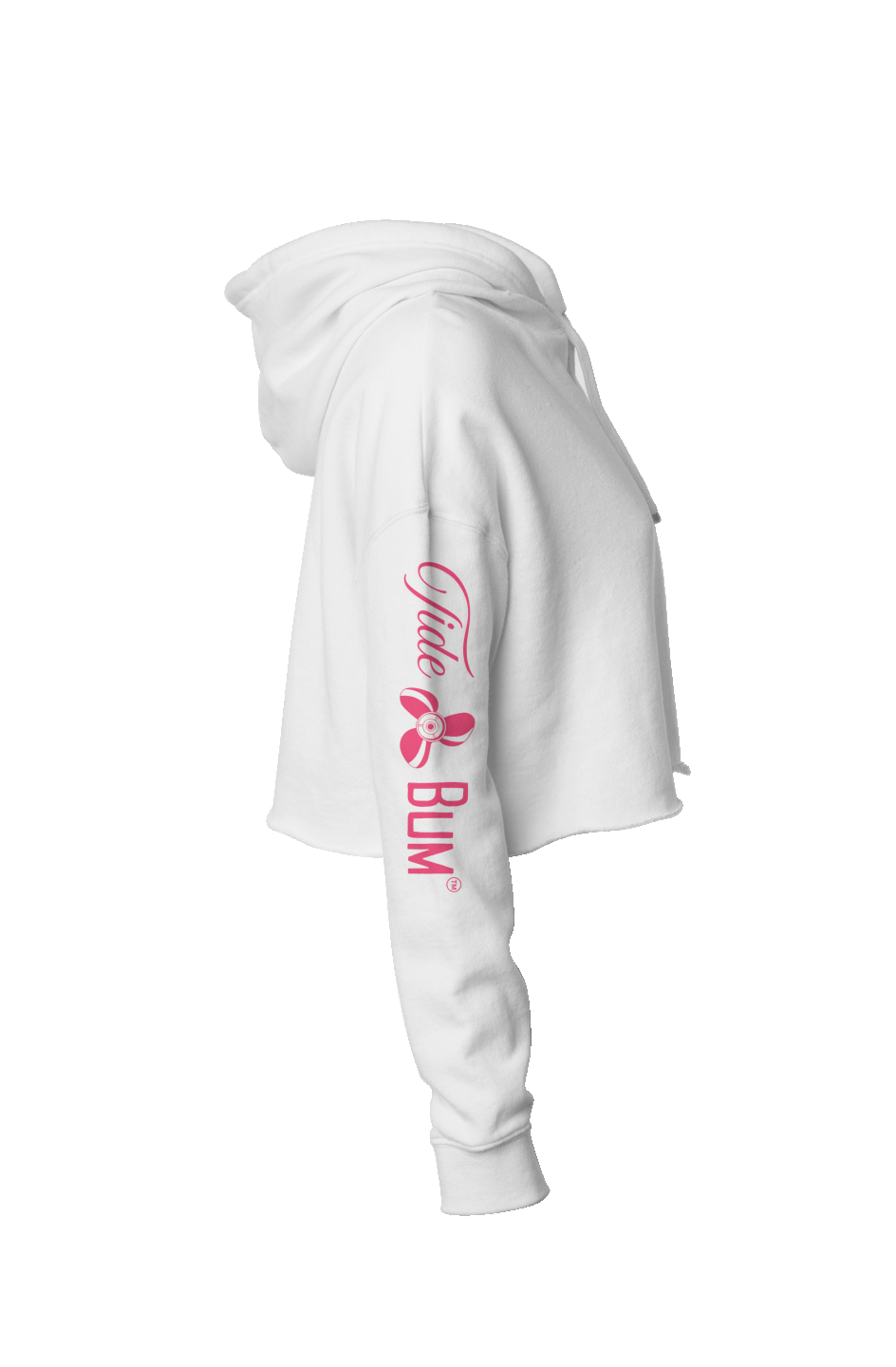 TideBum PinkLogo Bridge Lightweight Crop Hoodie