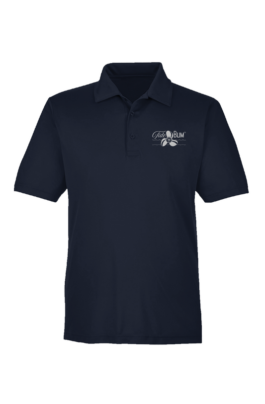 TideBum GreyLogo Lightweight Performance Sport Polo
