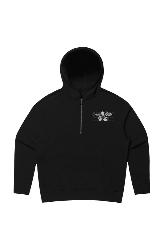 TideBum GreyLogo Wo's Relax Half Zip Hood