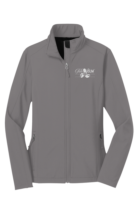 TideBum GreyLogo Womens Core Soft Shell Jacket