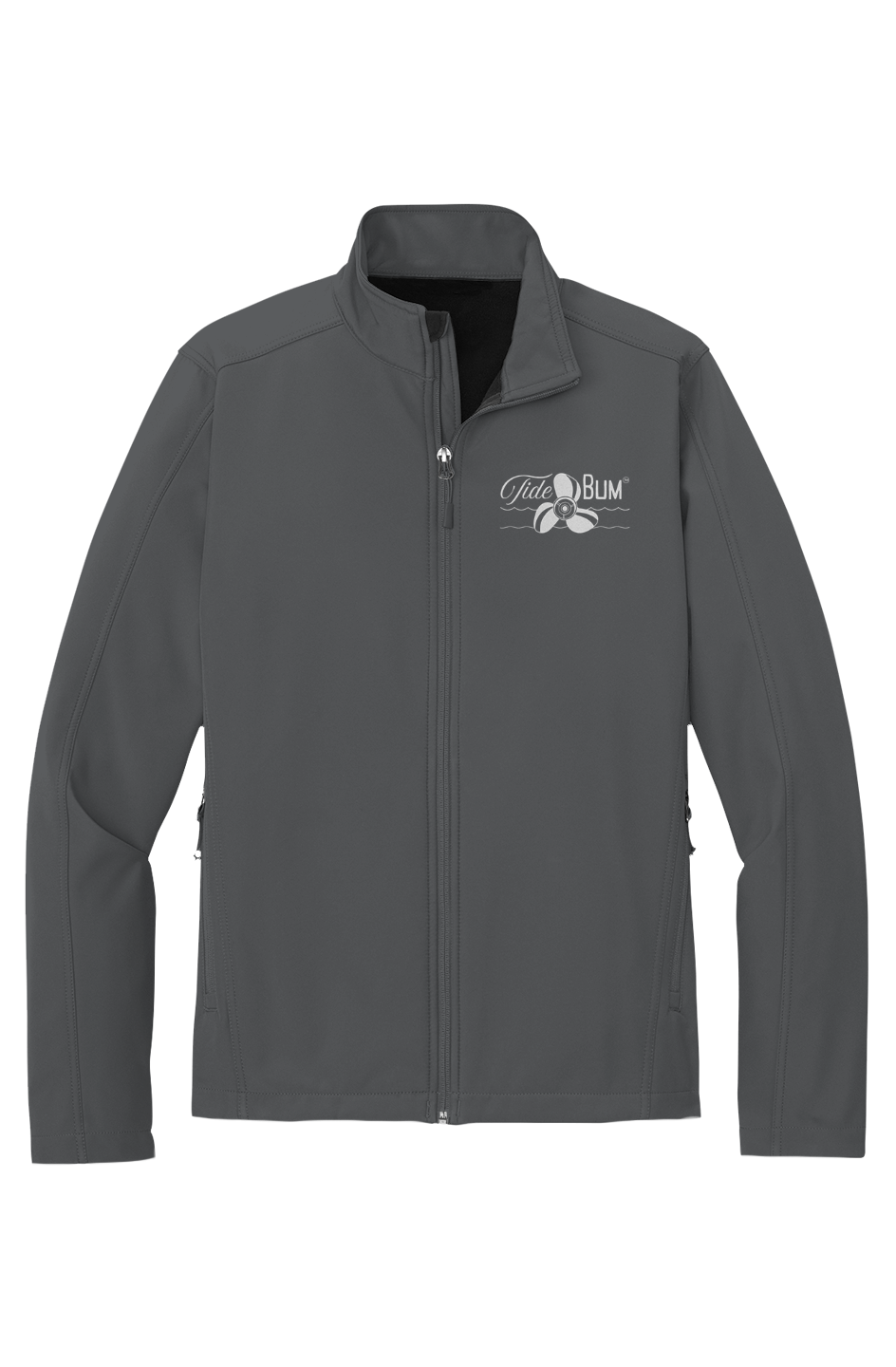 TideBum Grey Logo Mens Core Soft Shell Jacket