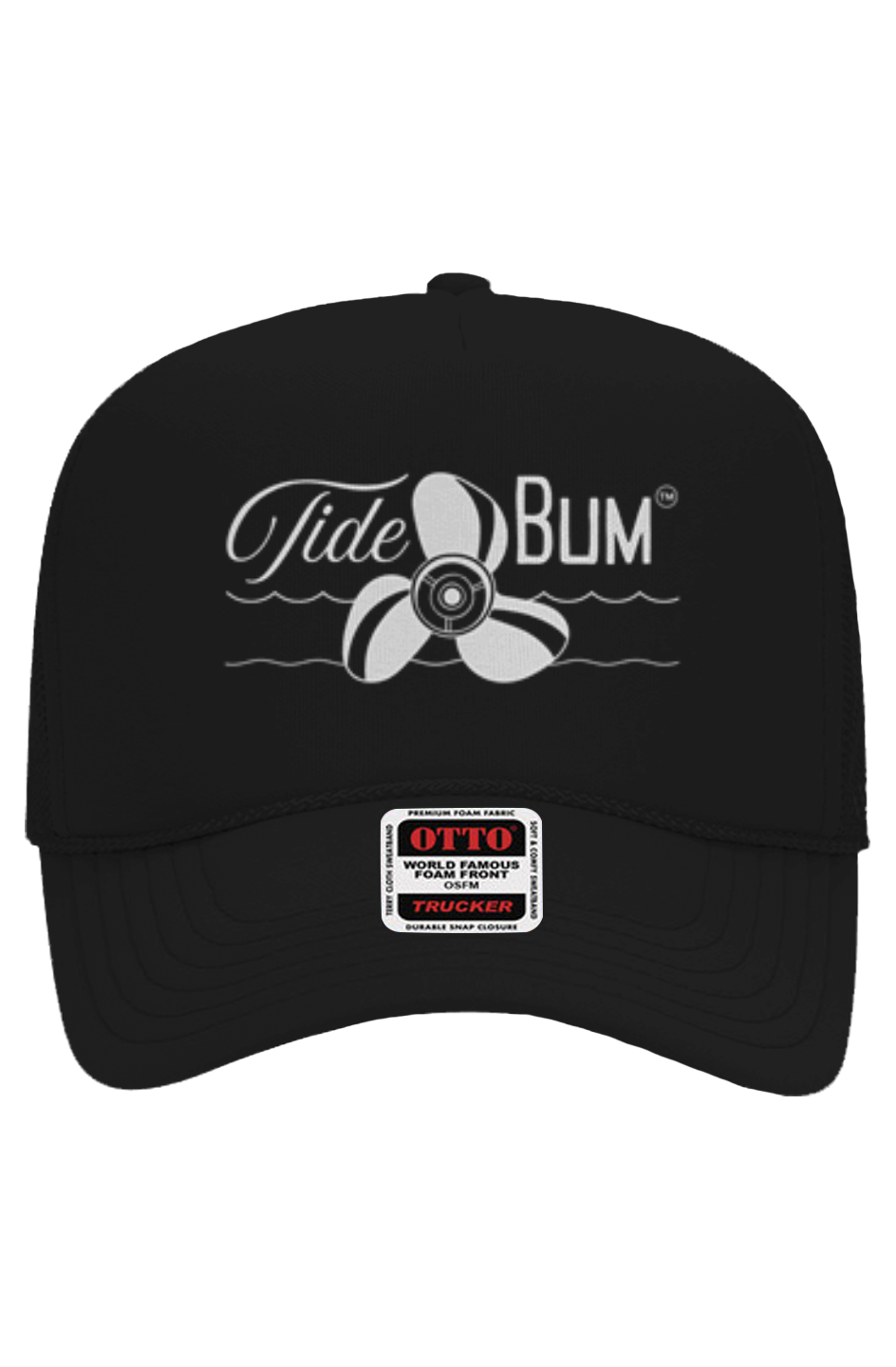 TideBum GreyLogo Otto 5 Panel Mesh Trucker