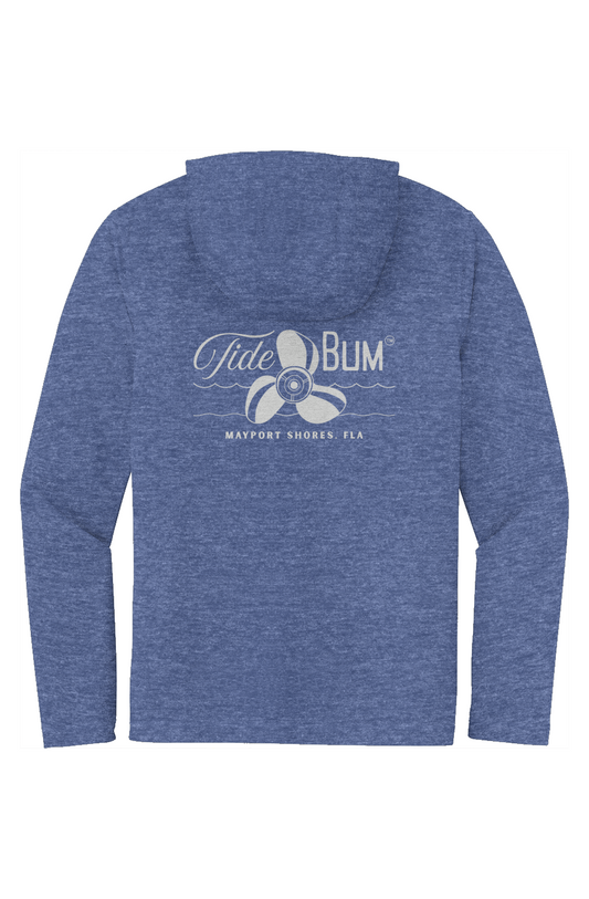 TideBum Mayport GreyLogo Sport Tek Long Sleeve Hoodie