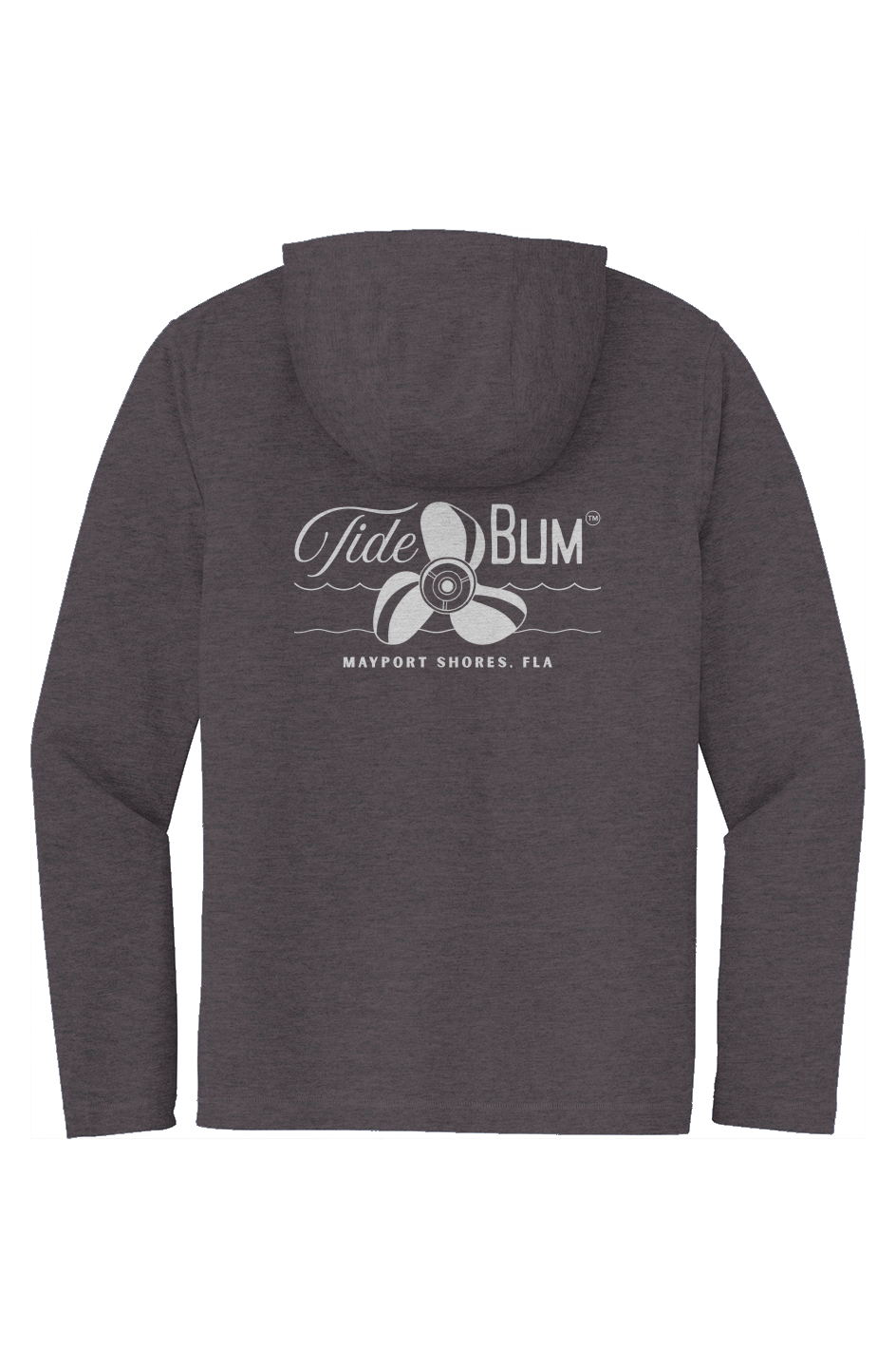 TideBum Mayport GreyLogo Sport Tek Long Sleeve Hoodie