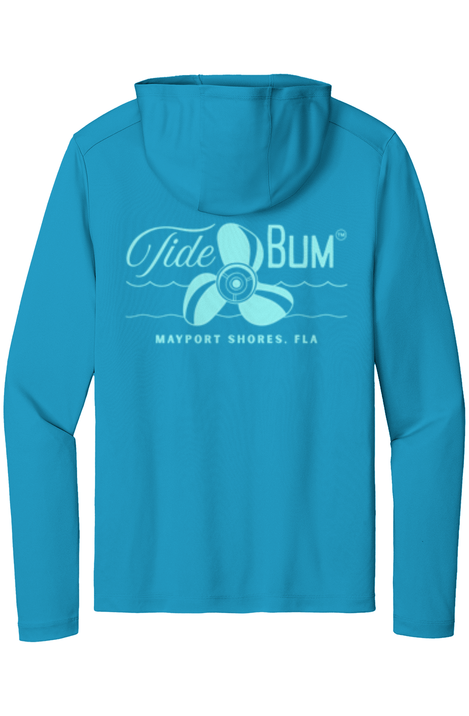 TideBum Mayport Sleeve AquaLogo Posi UV Pro Hoodie