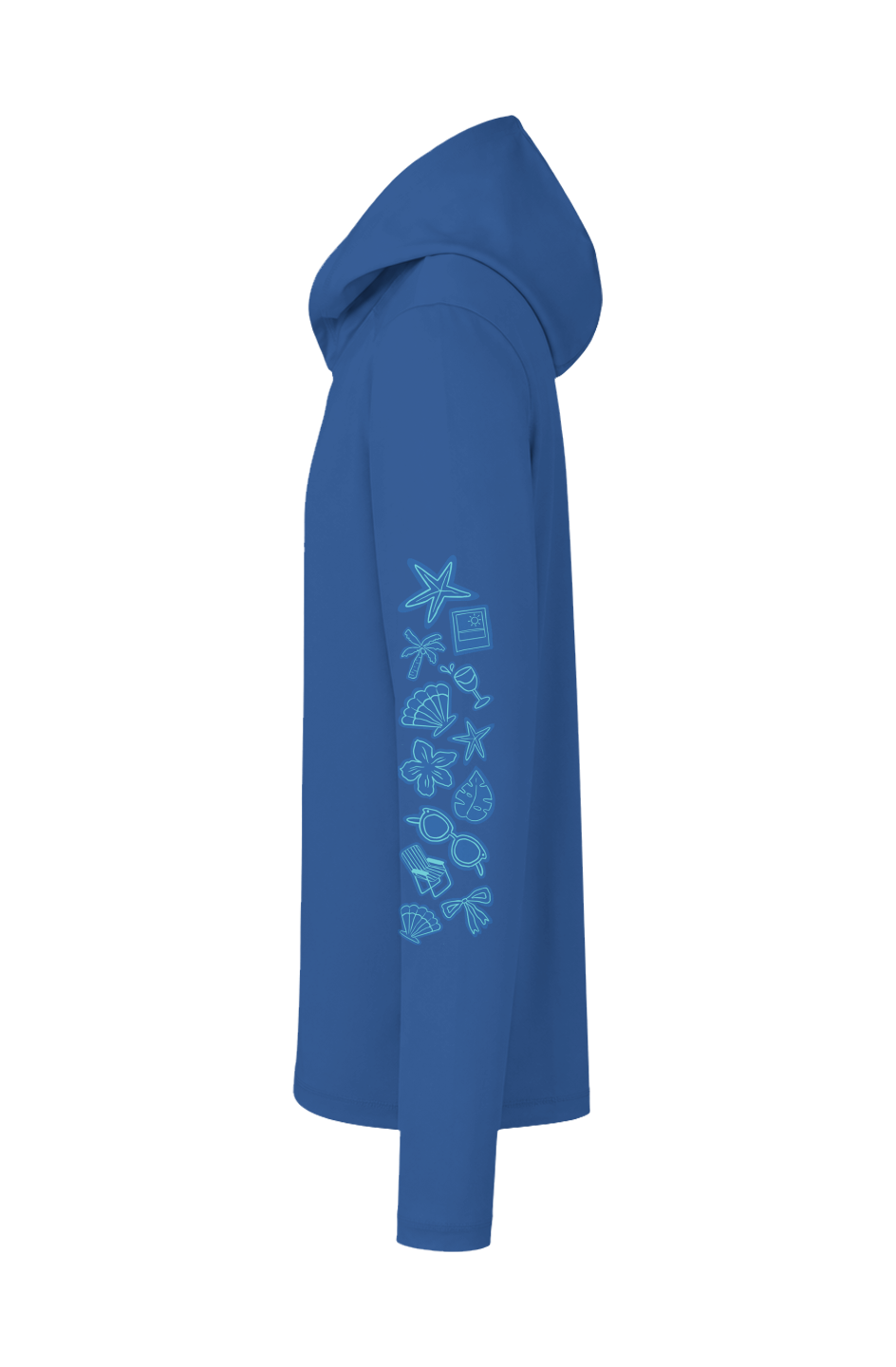 TideBum Mayport Sleeve AquaLogo Posi UV Pro Hoodie