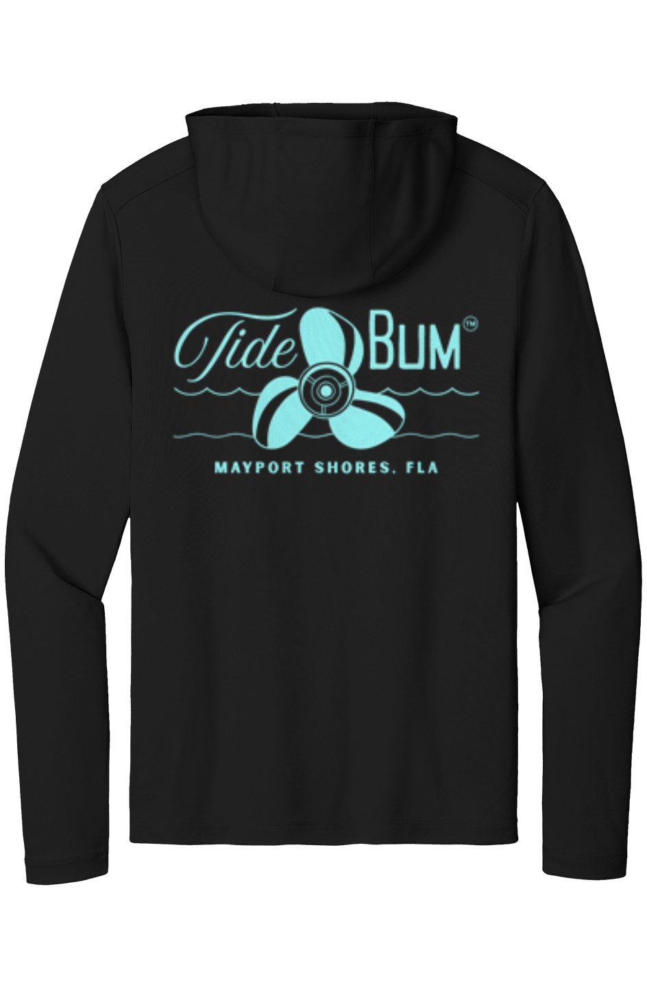 TideBum Mayport Sleeve AquaLogo Posi UV Pro Hoodie