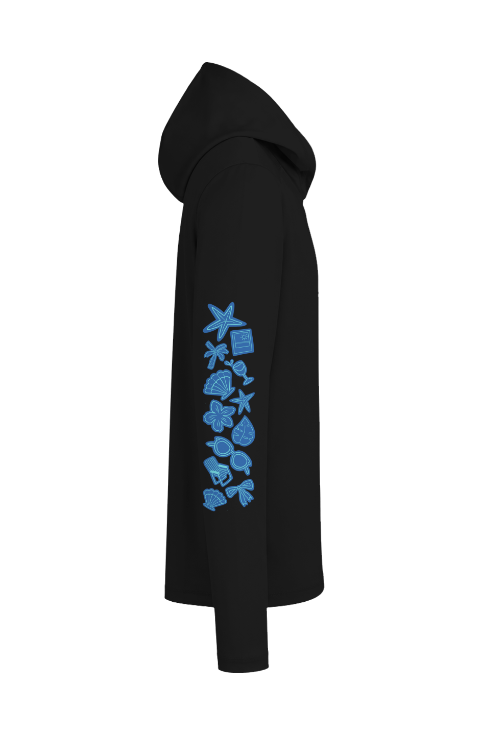 TideBum Mayport Sleeve AquaLogo Posi UV Pro Hoodie